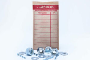 recyclable packaging hardware pieces
