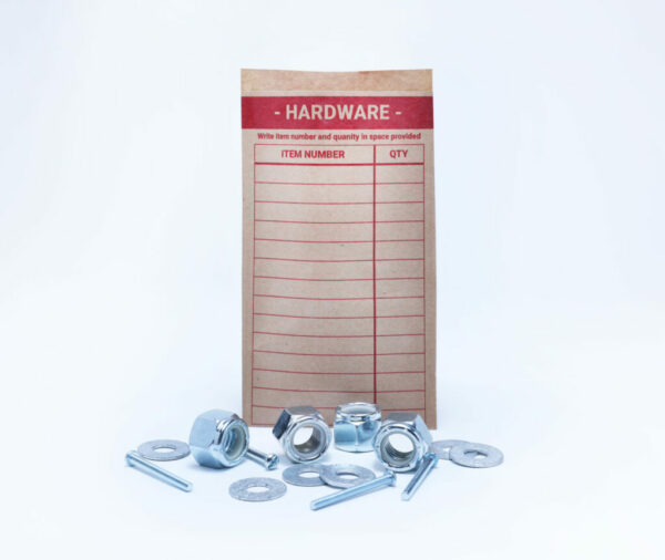 recyclable packaging hardware pieces